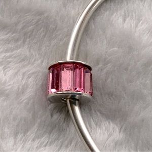 Chamilia Sterling & Swarovski Pink Baguette Charm